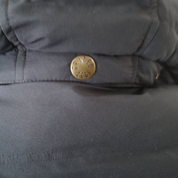 H&M Men's Size Small Navy Lined Puffy Hooded Zipper & Snap Closure Bomber Jacket - Picture 5 of 9